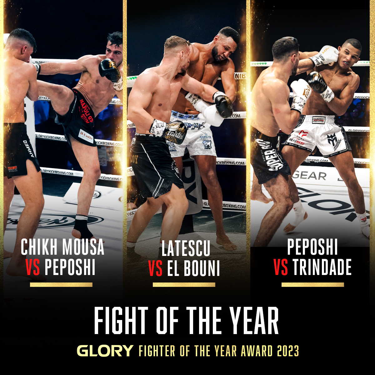 Dit zijn de finalisten van de Glory fighter of the year 2023